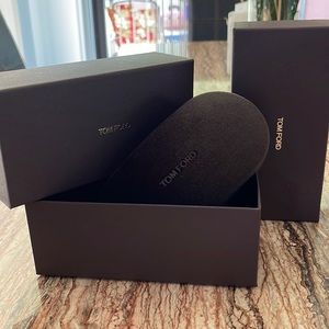 Tom Ford brown velvet sunglasses cases & boxes